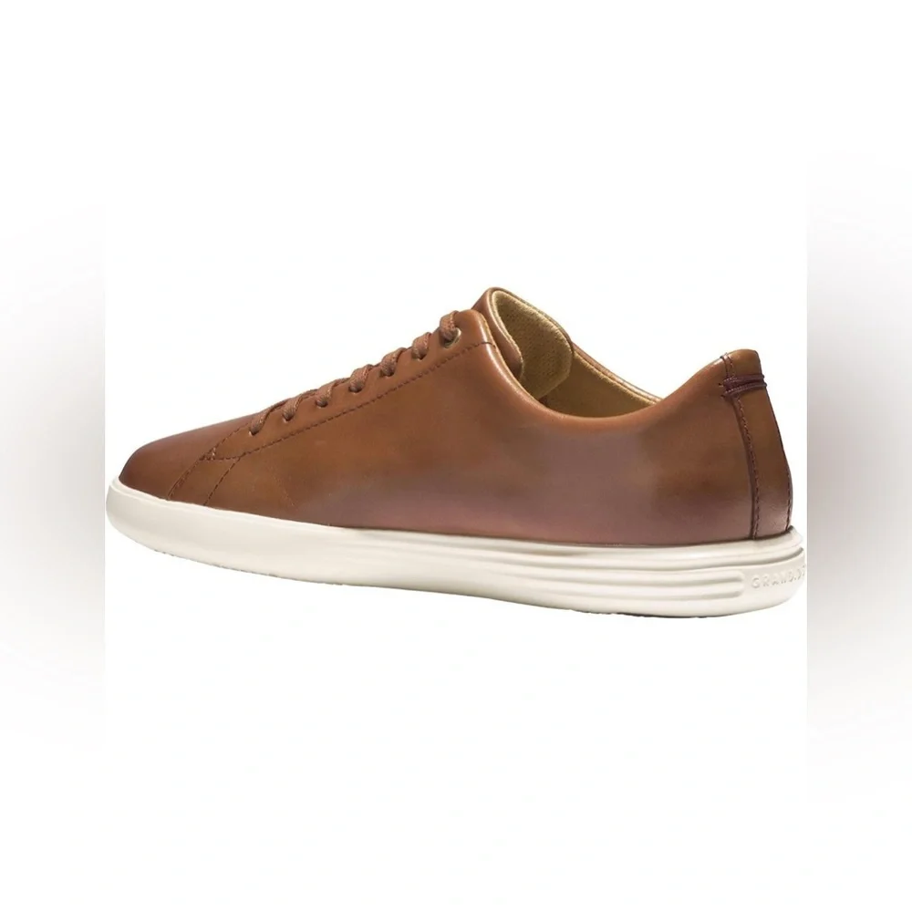 Cole Haan Tan Leather Lace-Up Sneaker